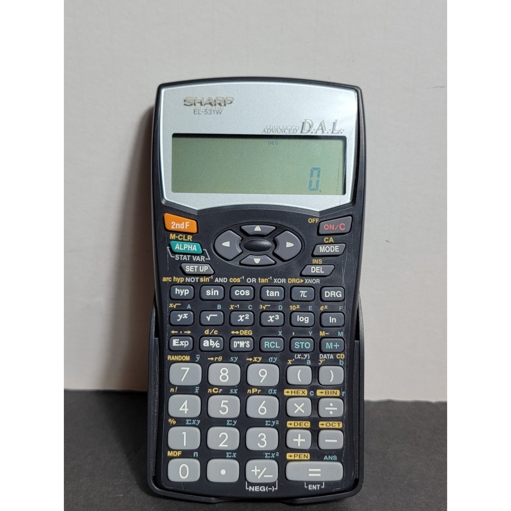 SHARP EL-531W Advanced D.A.L. Scientific Calculator with Cover Tested Works